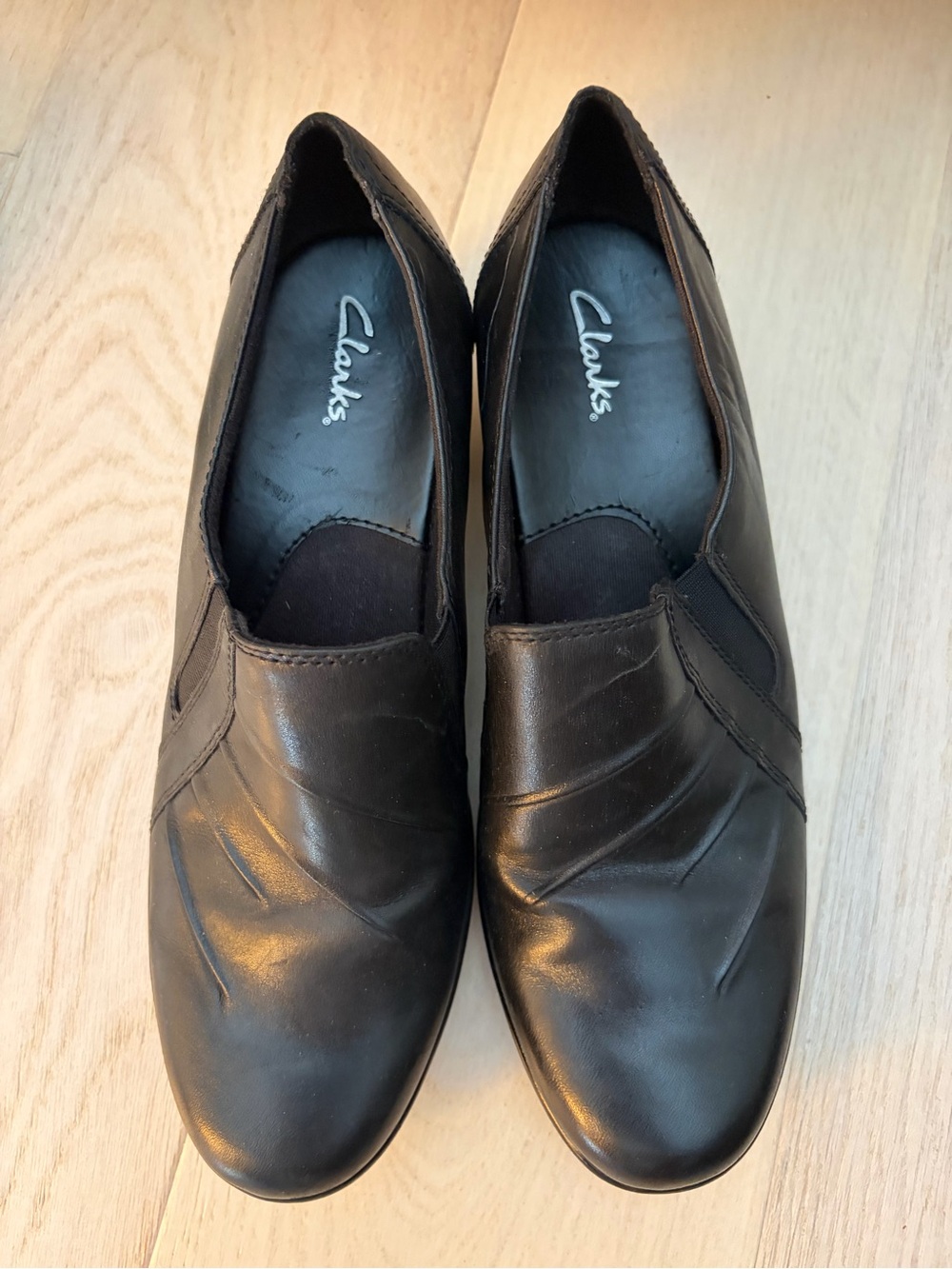 Clarks Black Slip-On Comfort Shoe